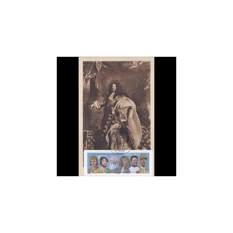 FRANCIA (2012).. Gobernantes. Tarjeta máxima (Louis XIV)