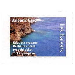 ESPAÑA (2011). SWISS POST - Balearic Card.  Etiqueta prepago