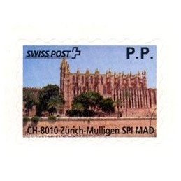 ESPAÑA (2012). SWISS POST - Balearic Card P.P.  Etiqueta prepago