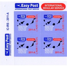 ESPAÑA (2011). Easy Post - Canary Islands - IRS. Bloque de 4