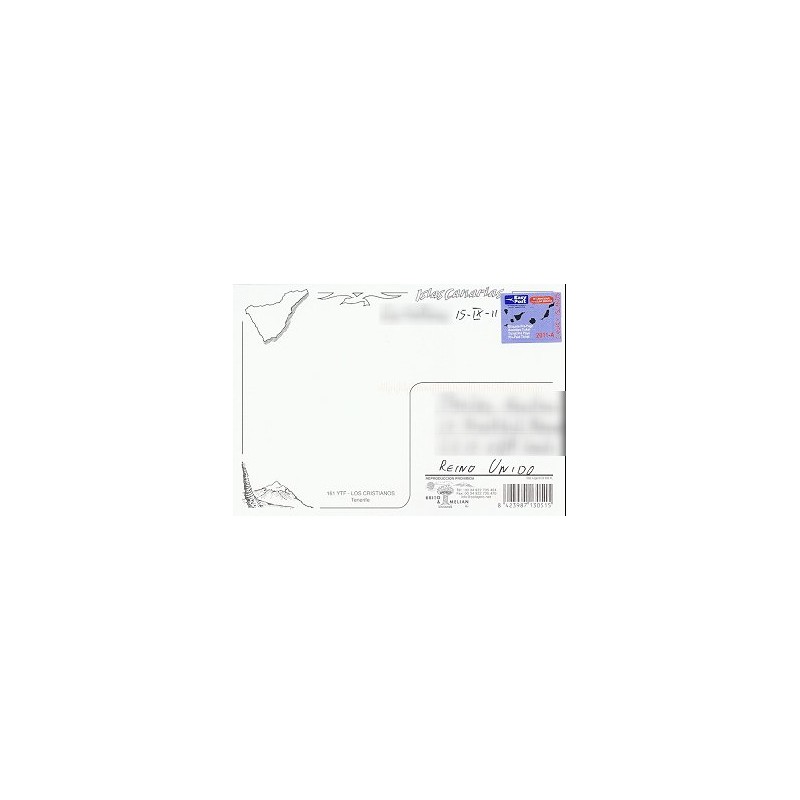 ESPAÑA (2011). Easy Post - Canary Islands - IRS. Postal