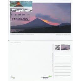 COSTA RICA (2004). Volcán Arenal. Tarjeta máxima (prefranqu.)
