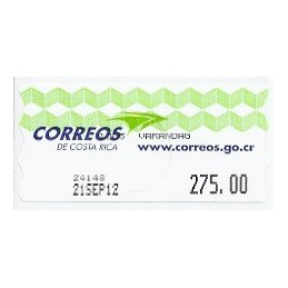 COSTA RICA (2012). Logotipo Correos (1) - Epelsa. ATM nuevo