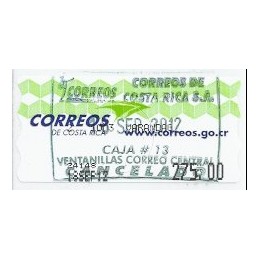 COSTA RICA (2012). Logotipo Correos (1) - Epelsa. ATM, matasello