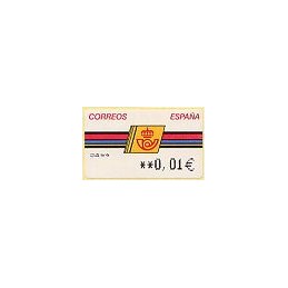 ESPAÑA. 4.3.3. Emblema postal - FNMT. EUR-5A. ATM nuevo (0,01)