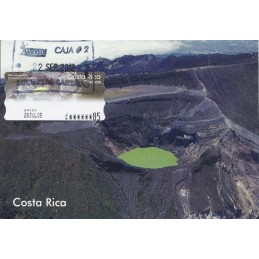 COSTA RICA (2005). Volcán Irazú. Tarjeta máxima