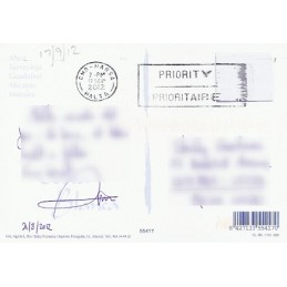 ESPAÑA  (2012). Easy Post. Tarjeta postal (via Malta - negro)