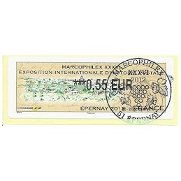FRANCIA (2012). Marcophilex XXXVI Epernay. ATM (0,55), mat. P.D.