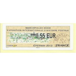 FRANCIA (2012). Marcophilex XXXVI Epernay. ATM nuevo (0,55)