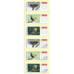 DINAMARCA (2012). Pájaros Dinamarca (2). ATMs + etiq. blanco