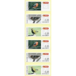 DINAMARCA (2012). Pájaros Dinamarca (2). ATMs + etiq. blanco