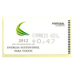 PORTUGAL (2012). Energia - AMIEL negro. ATM nuevo (C. Azul)
