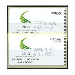 PORTUGAL (2012). Energia - AMIEL negro. Serie 2 val. (C. Azul)