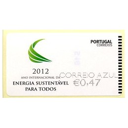 PORTUGAL (2012). Energia - NEWVISION negro. ATM nuevo (C. Azul)