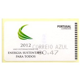 PORTUGAL (2012). Energia - SMD negro. ATM nuevo (C. Azul)