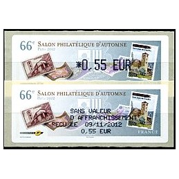FRANCIA (2012). 66 Salon - Sellos - LISA 1. ATM (0,55) + rec.