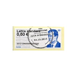 LUXEMBURGO (2012). Gran-Duc Henri - 40. ATM nuevo, mat. P.D.