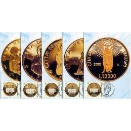 VATICANO (2001). Monedas de...
