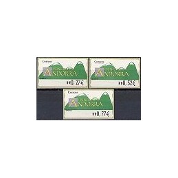 ANDORRA. Montañas verdes- 4. EUR-5E-6075. Serie 3 val. (2004)