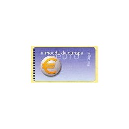 PORTUGAL (2002). Euro, a moeda. Etiqueta en blanco