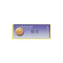 PORTUGAL (2002). Euro, a moeda - Crouzet negro. ATM nuevo (0,30)