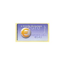 PORTUGAL (2002). Euro, a moeda - NewVision. ATM nuevo (C. AZUL)