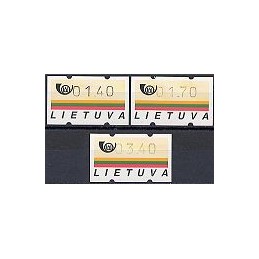 LITUANIA (1995). Emblema postal. Serie 3 val.