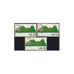 ANDORRA. Montañas verdes- 2. EUR-5E-0083. Serie 3 val. (3)