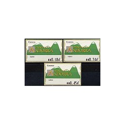 ANDORRA. Montañas verdes- 3. EUR-5E-0280. Serie 3 val. (1)