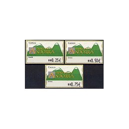 ANDORRA. Montañas verdes- 3. EUR-5E-5466. Serie 3 val. (3)