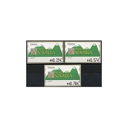 ANDORRA. Montañas verdes- 5. EUR-5E-6647. Serie 3 val. (2006)