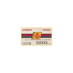 ESPAÑA. 4.3.2. Emblema postal - FNMT. PTS-4CB. Etiqueta ajuste