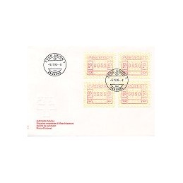 SUIZA (1990). Emblema postal. Sobre primer día (serie)