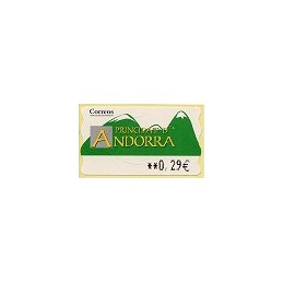 ANDORRA (2006). Montañas verdes- 5. LF-5E. ATM nuevo (0,29)