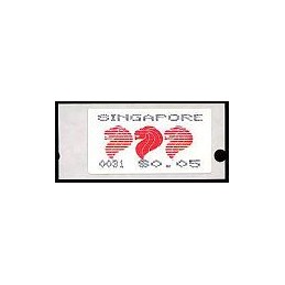 SINGAPUR (1989). Símbolo nacional. ATMs nuevos (x 48)
