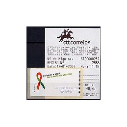 PORTUGAL (2006). SIDA. C. AZUL - NewVision. ATM nuevo + rec.