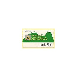 ANDORRA (2007). Montañas verdes- 5. LF-5E. ATM nuevo (0,26)