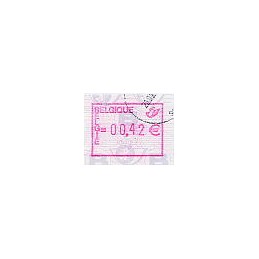 BÉLGICA (2001). Emblema postal (1). ATM usado (0,42)