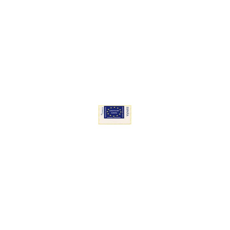 ESPAÑA. 114 Constitución Europea. Etiqueta en blanco