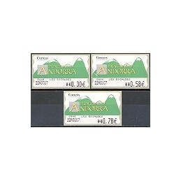 ANDORRA. Montañas verdes- 5. 0446 LES ESCALDES. Serie (07) Fecha