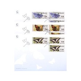 NORUEGA (2008). Mariposas (nuevo logo). Sobres P. D. - serie x 3
