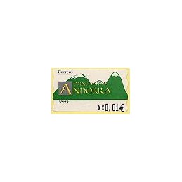 ANDORRA. Montañas verdes- 4. EUR-5E-0446. ATM nuevo (0,01)