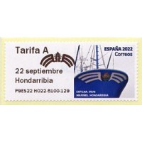 2022. 13. EXFILNA Irún - Barco Mariñel, Hondarribia - Impresión especial '22 septiembre Hondarribia'