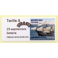 2022. 14. EXFILNA Irún - 500 años expedición Magallanes-Elcano - Impresión especial '23 septiembre Getaria'