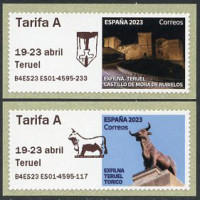2023.  4. EXFILNA Teruel - Castillo de Mora de Rubielos & Torico - Special edition with graphics