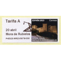 2023.  7. EXFILNA Teruel - Castillo de Mora de Rubielos - Impresión especial '20 abril Mora de Rubielos'